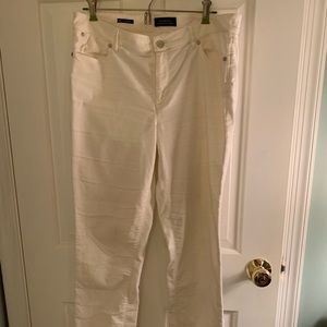 Super soft white Talbots pants for fall or winter.